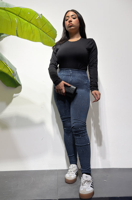 LEGGINGS JEANS TEXTURE